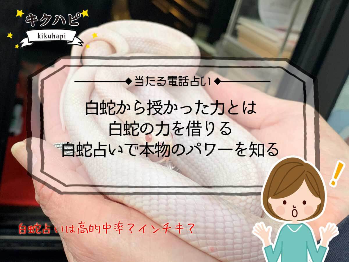 白蛇から授かった力の白蛇占いで本物のパワーを知ることができる